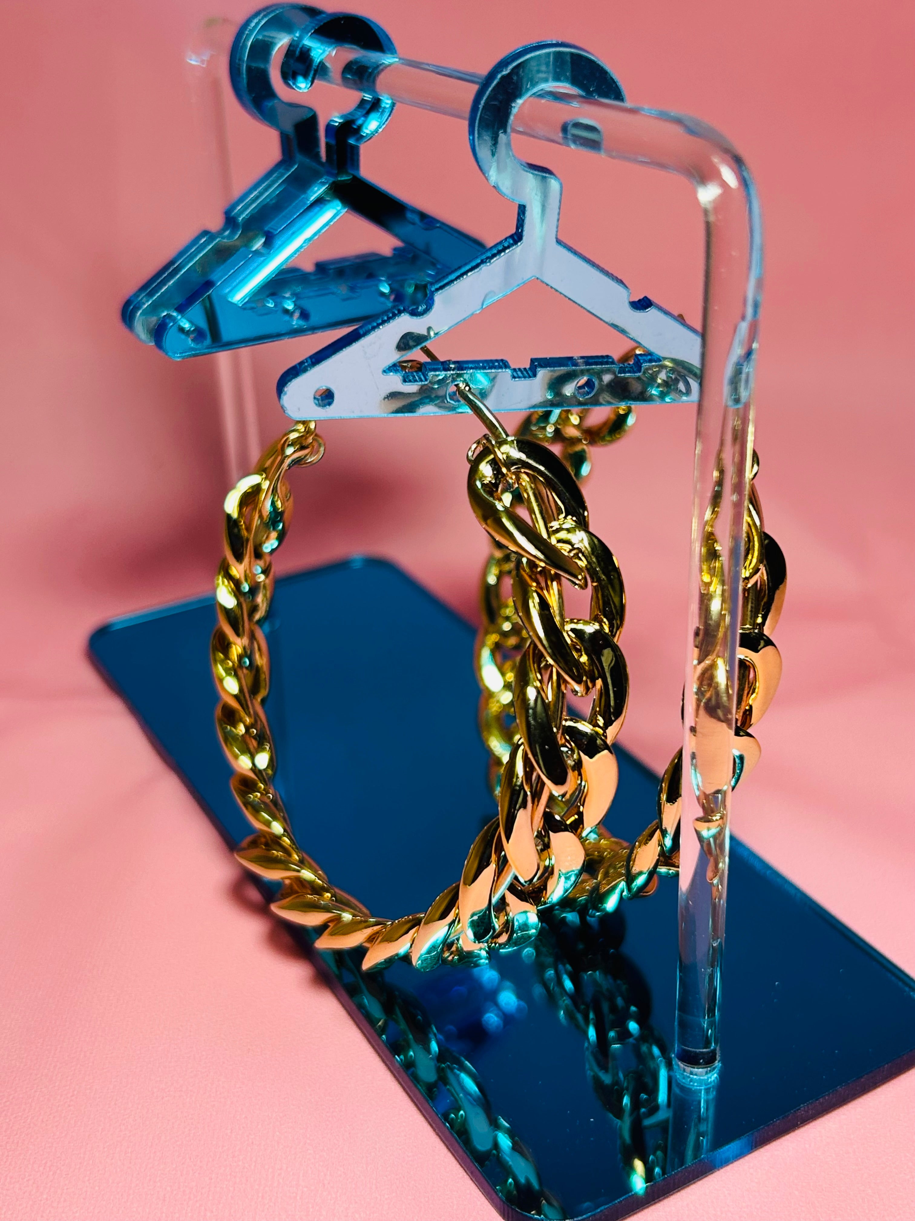 Cross border gold needle chain metal ear ring