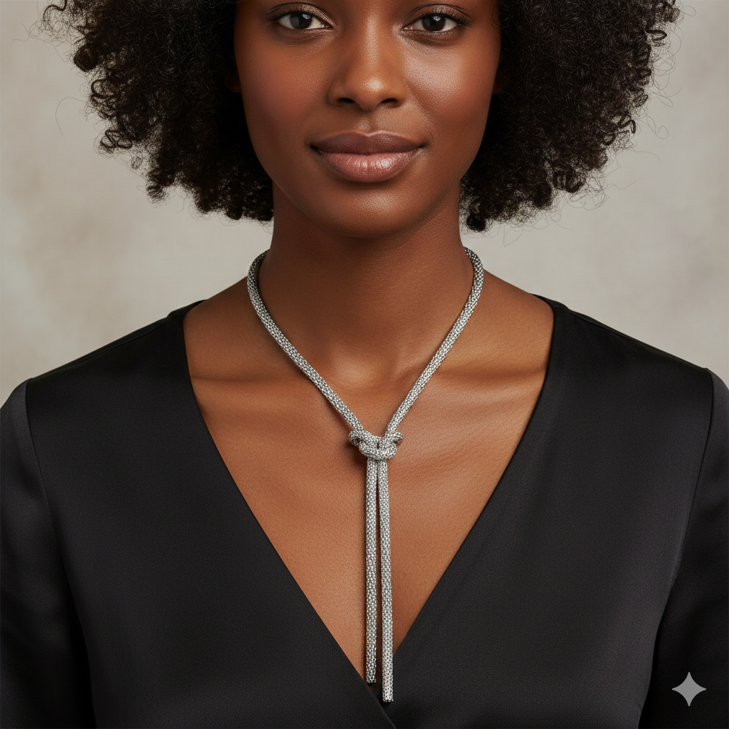 Silver Casual Sexy Knot Alloy Unisex Necklace