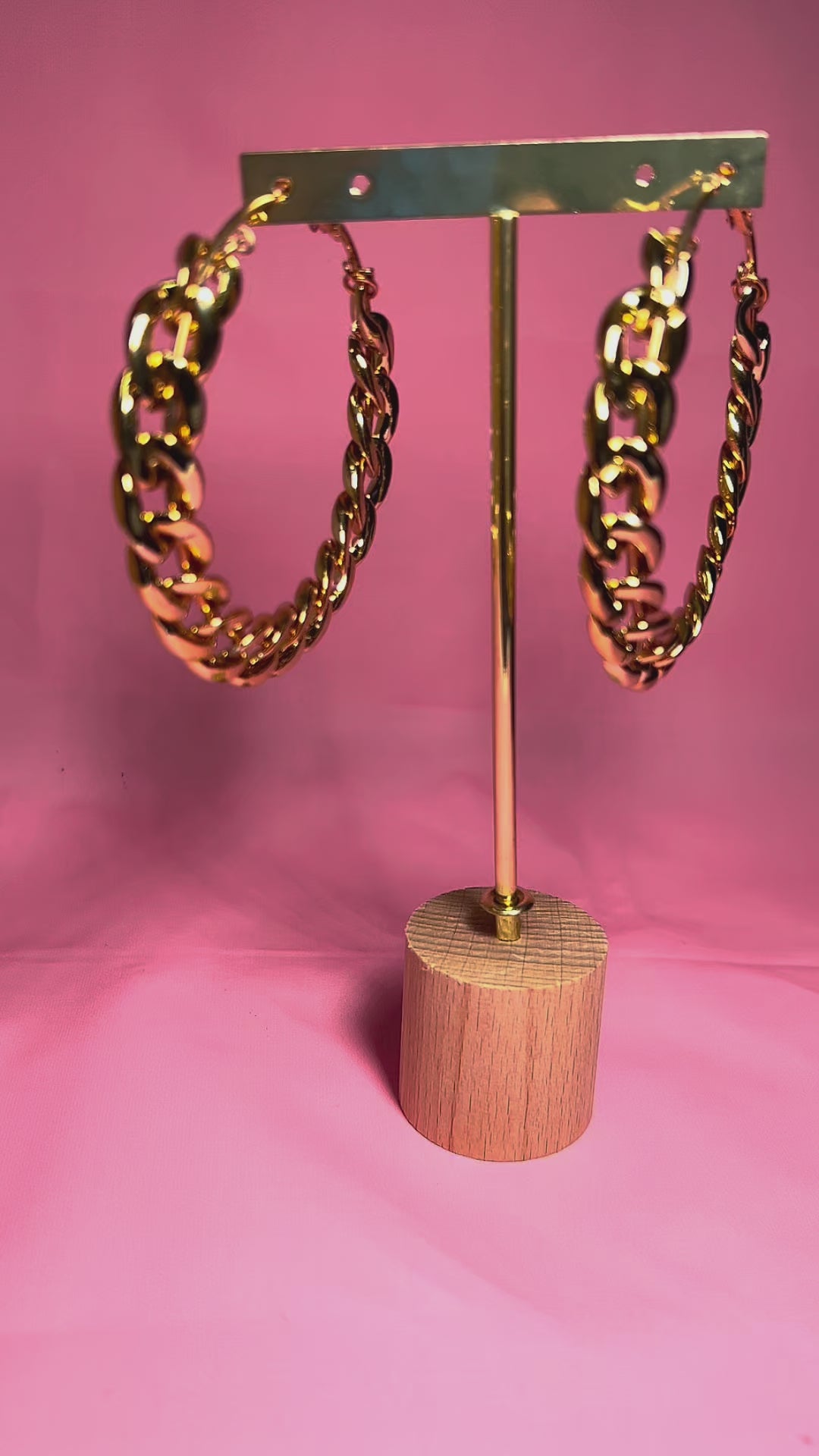 Cross border gold needle chain metal ear ring